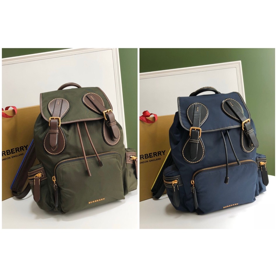 Burberry nylon calfskin backpack