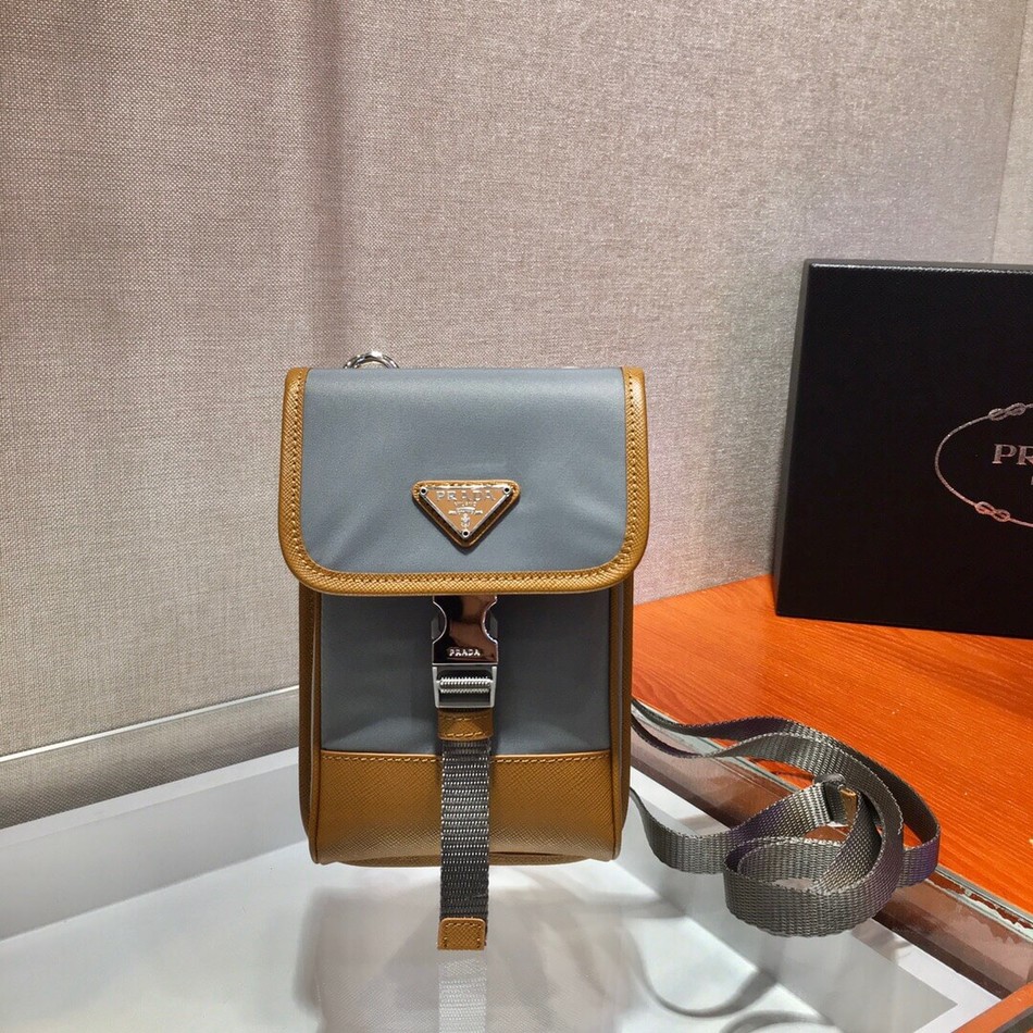 Prada Re-Nylon Saffiano leather phone case