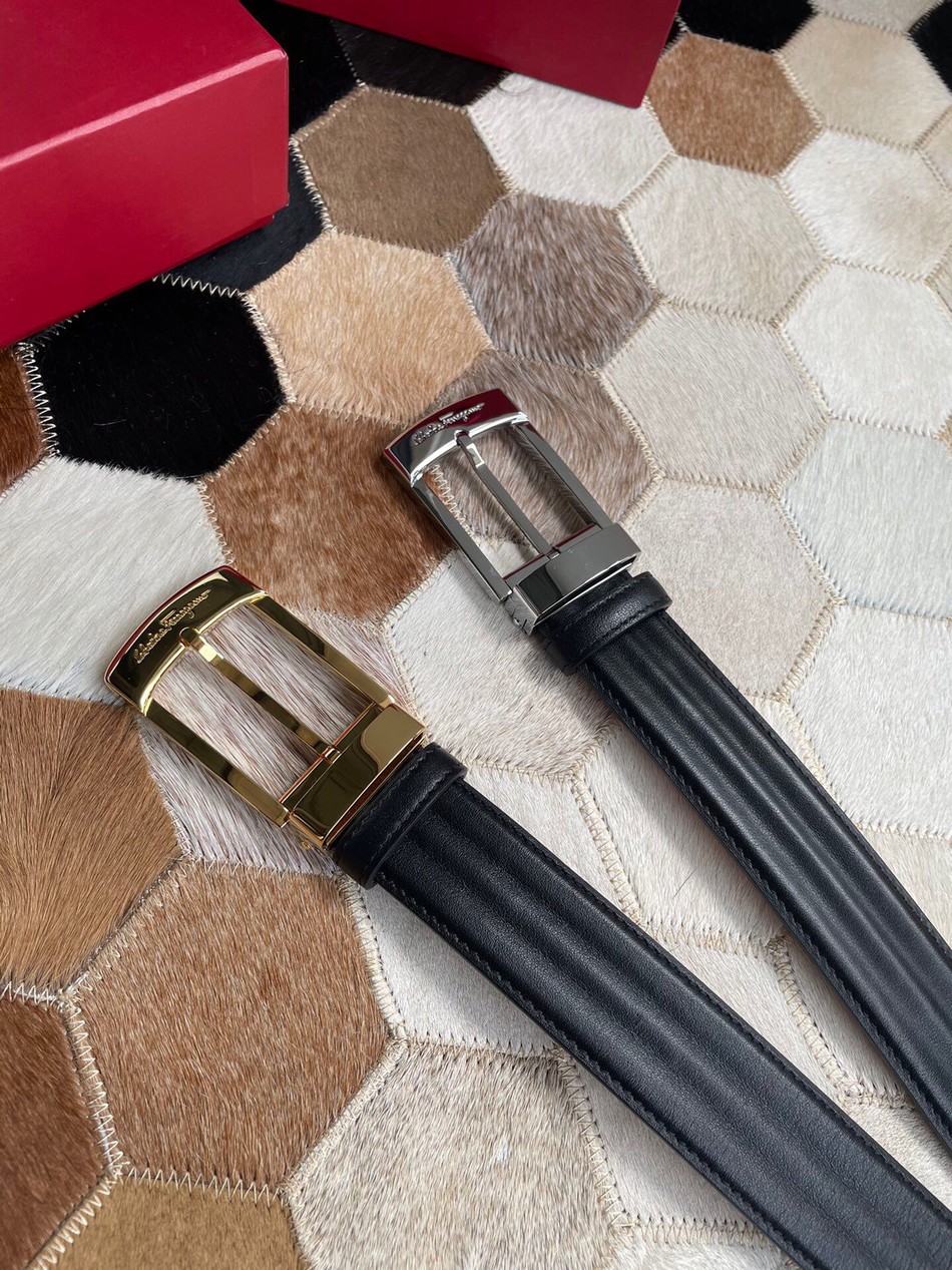 Salvatore Ferragamo men s 3.5cm Reversible leather belt