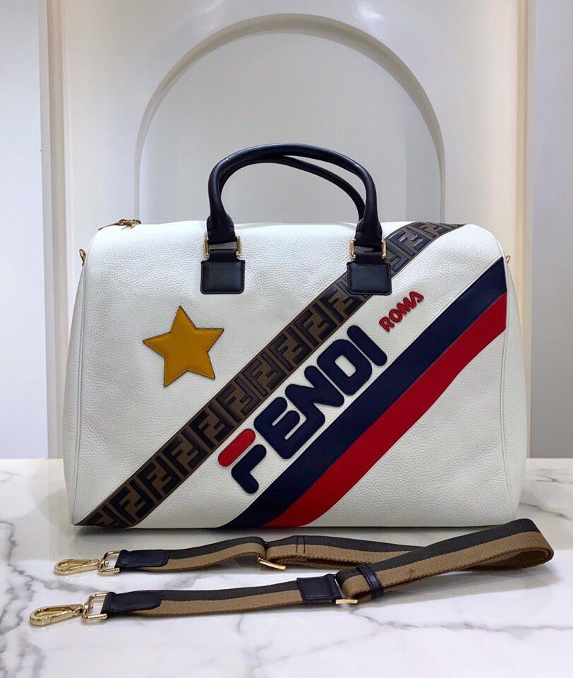 Fendi Grained Double Handles Travel Bag
