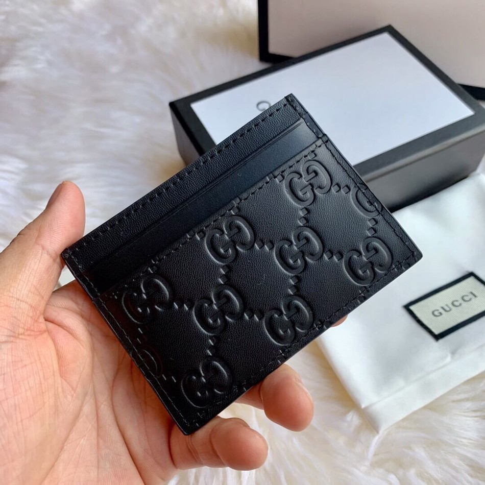 Gucci GG embossed small card case