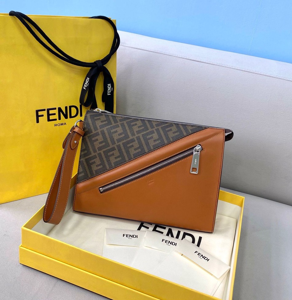 Fendi simple and versatile retro style handbag