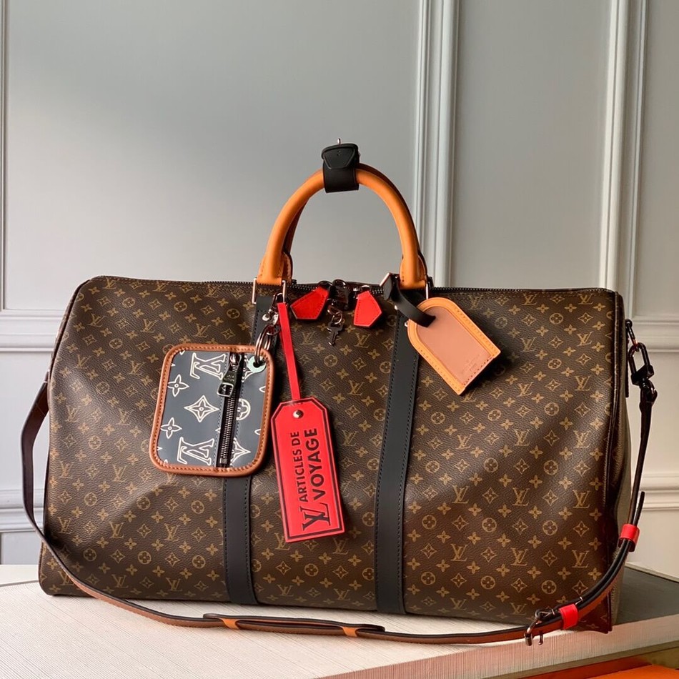 Louis Vuitton Keepall Bandoulière 50 Travel Bag M56855