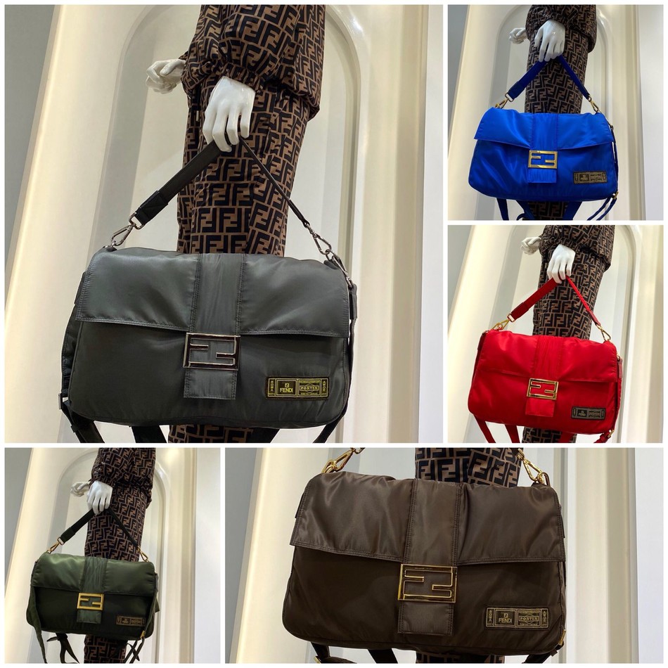 Fendi nylon material tote shoulder bag 0131L