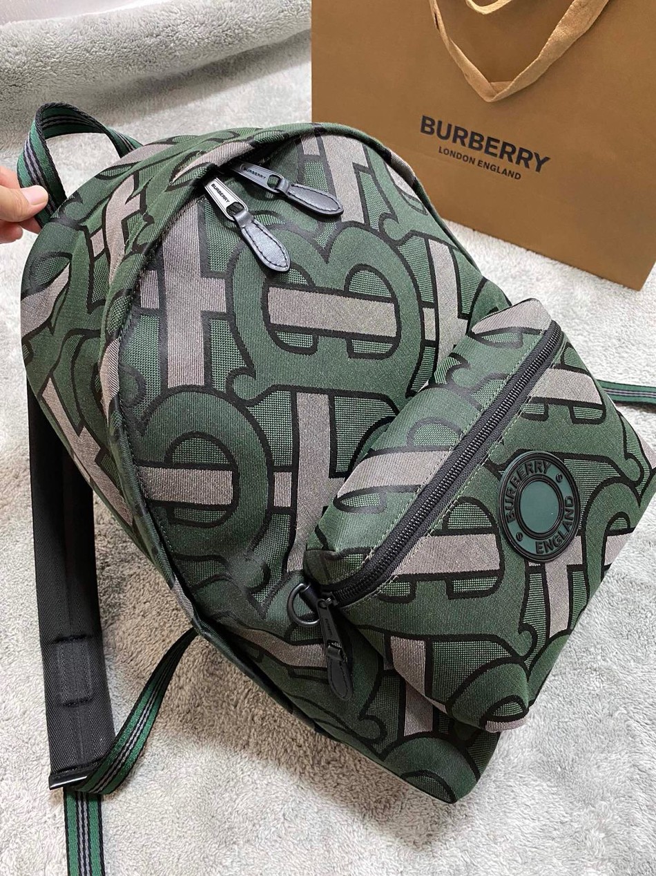 Burberry embellished Thomas Bur Logo pattern jacquard backpack