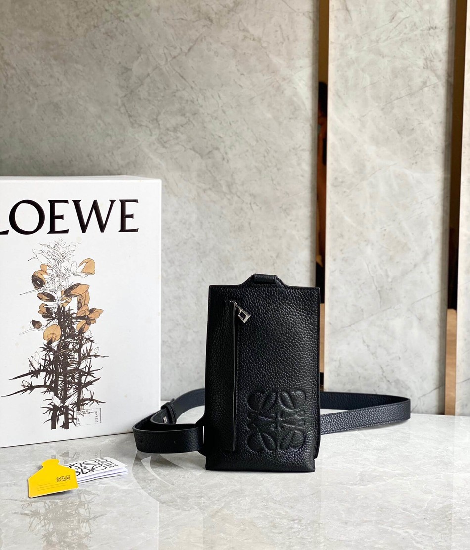 Loewe Grained leather phone case