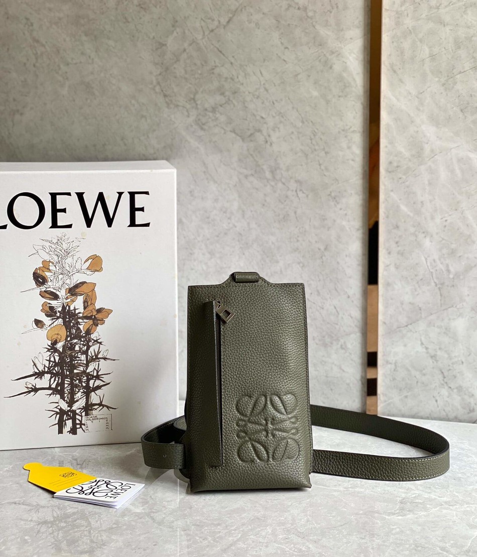 Loewe Grained leather phone case