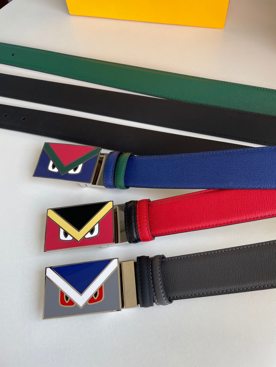 Fendi Men s Reversible Reversible Belt 3.5mm