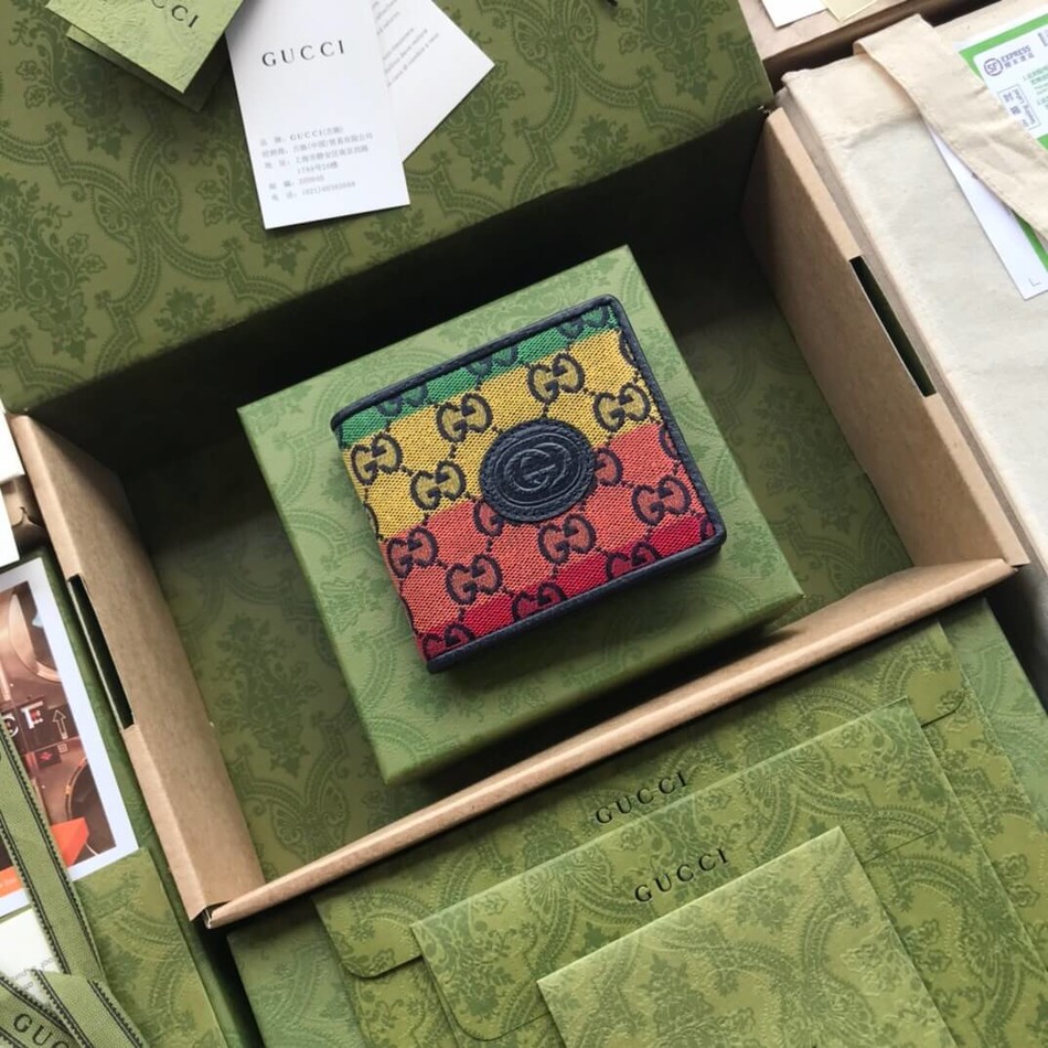 Gucci GG Diamond Check Pattern Card Holder