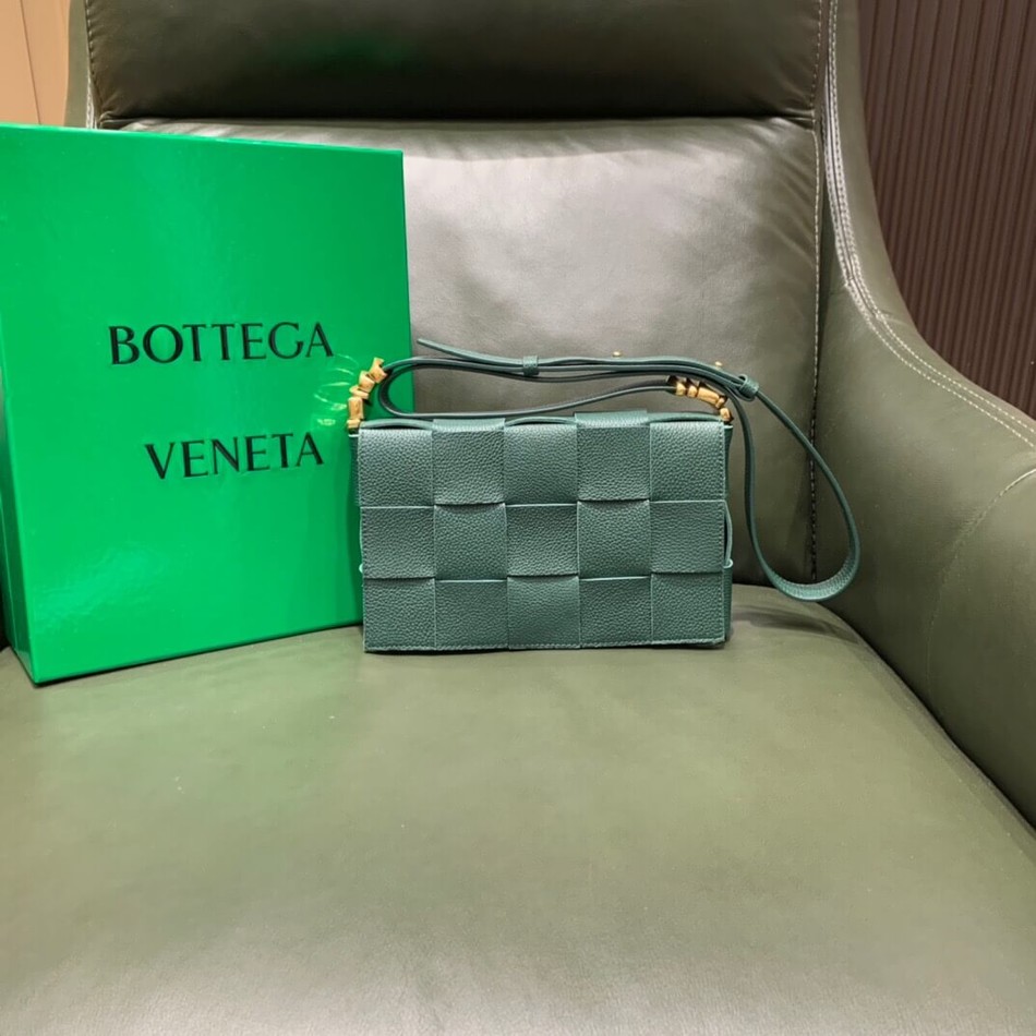 Bottega Veneta Cassette Bag 666870 Rain Tree Green Metal Accessories