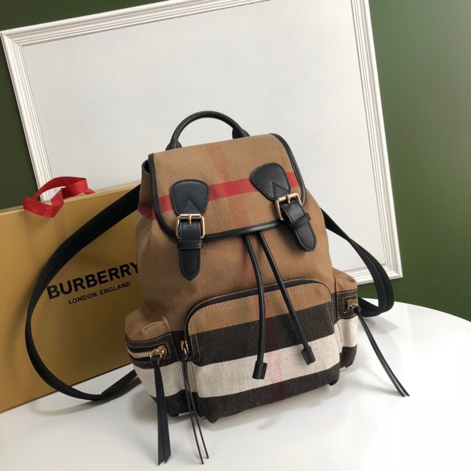 Burberry Canvas Check The Rucksack Army Backpack