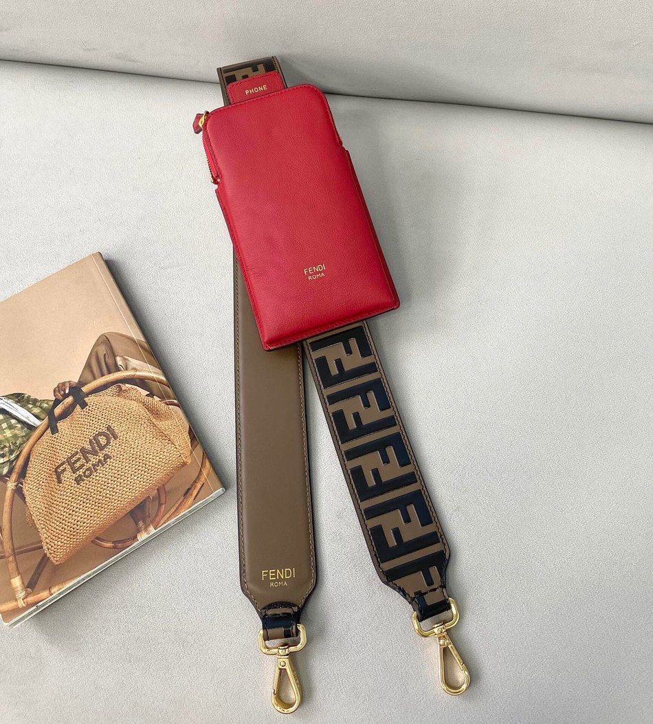 Fendi leather personalized phone case