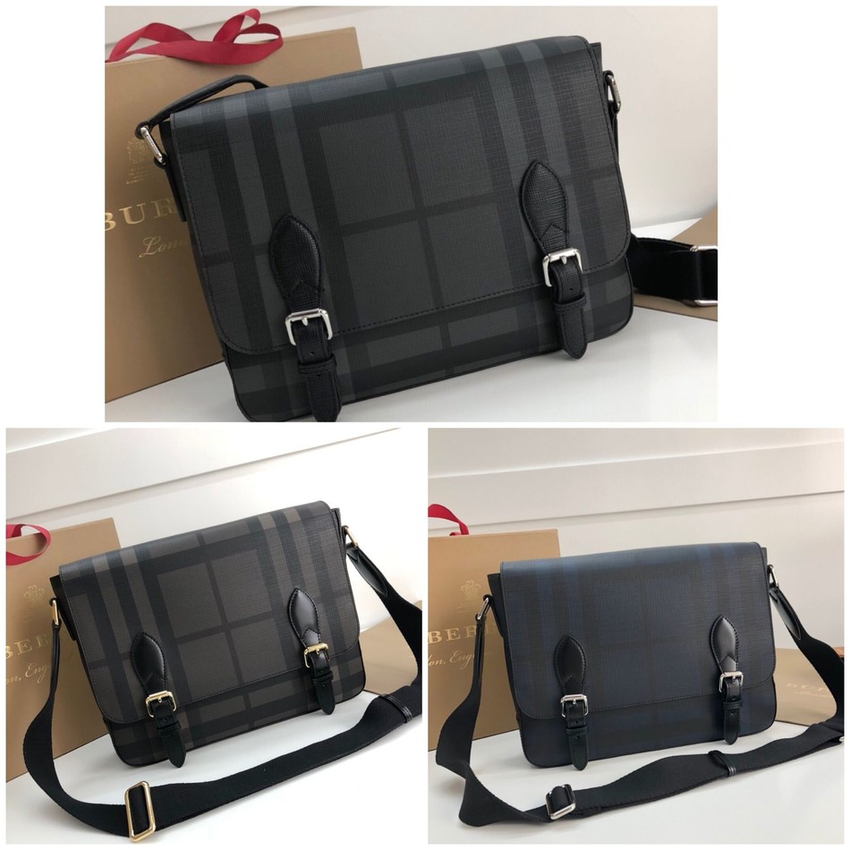 Burberry London check patch messenger bag