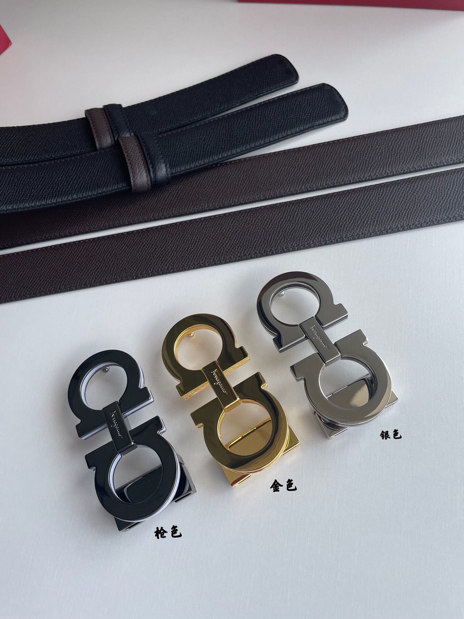 Ferragamo 3.5cm belt with classic metal buckle