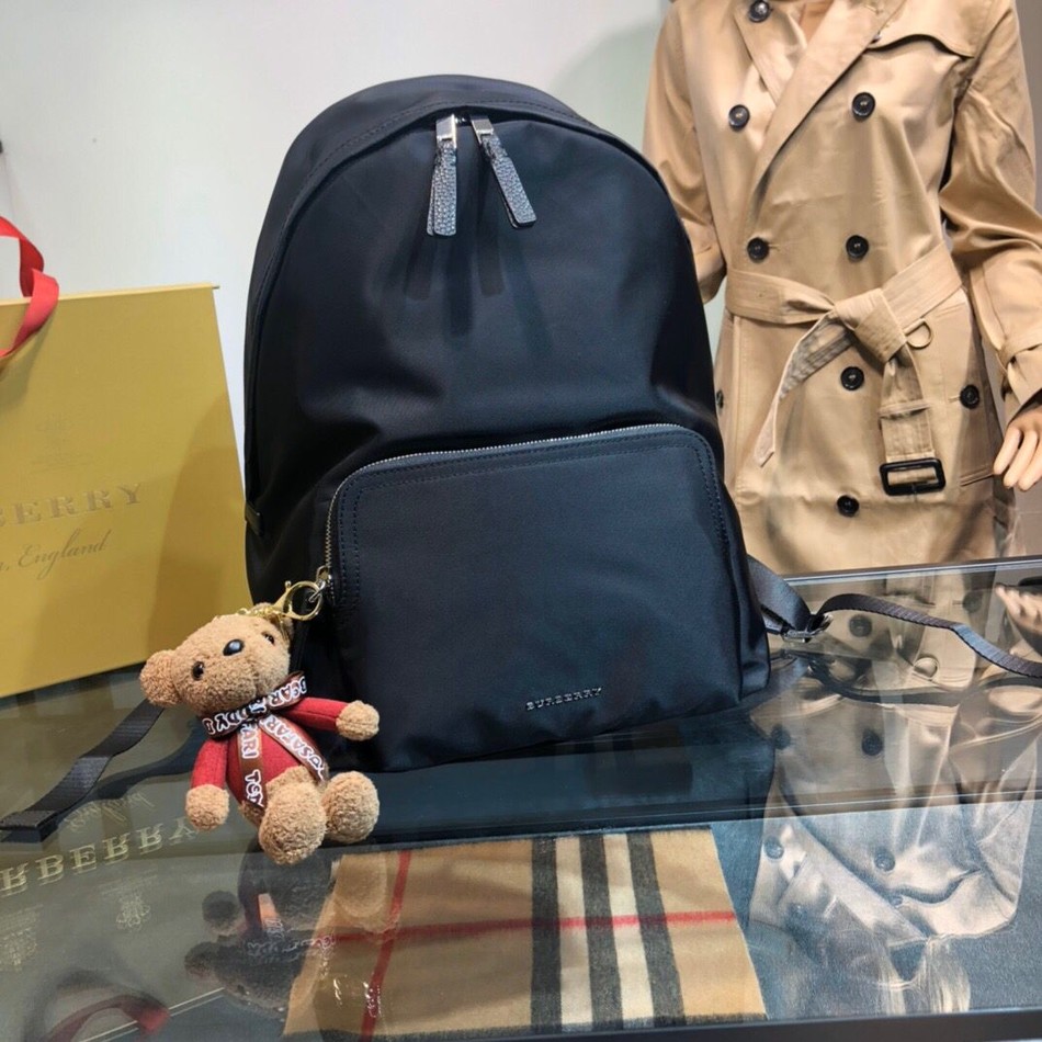 Burberry leather trim backpack