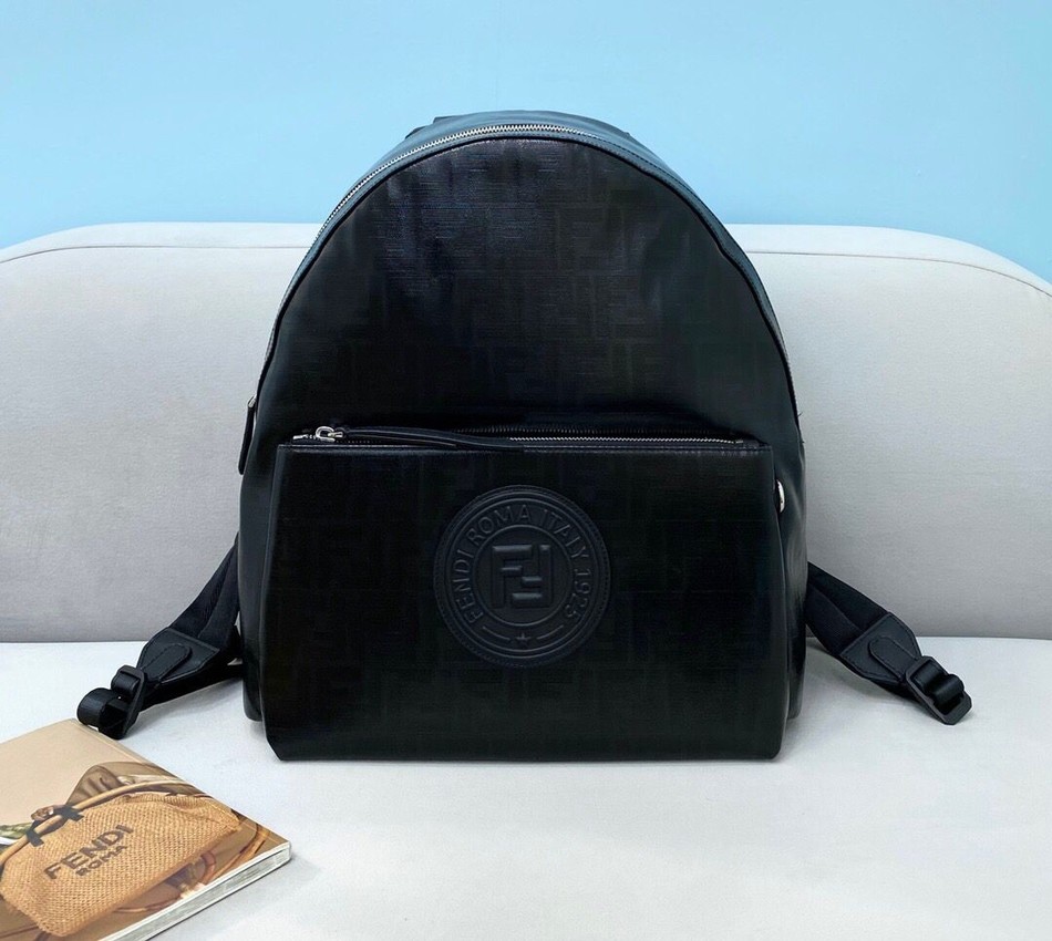 Fendi embossed FF pattern waterproof material backpack