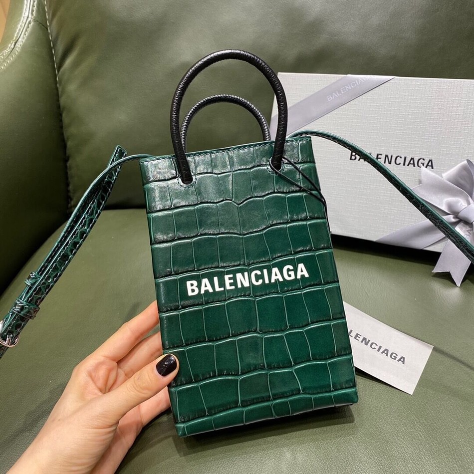 Balenciaga Shopping Bag crocodile pattern