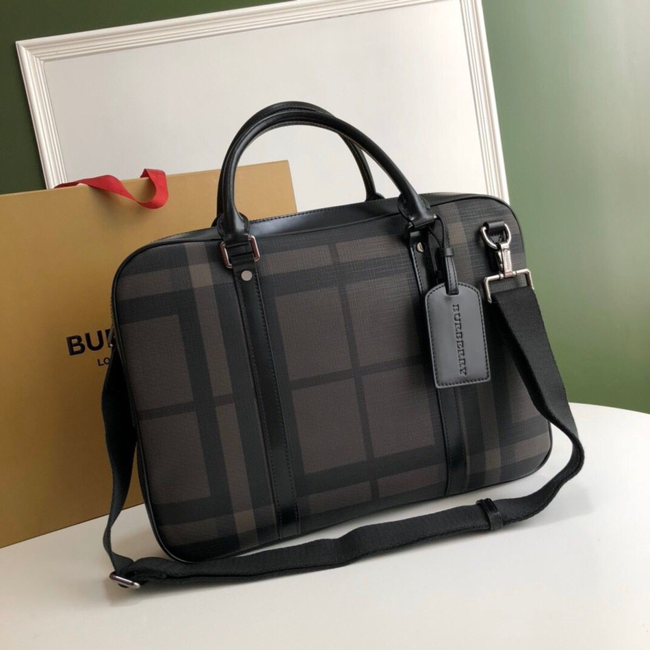 Burberry leather classic briefcase