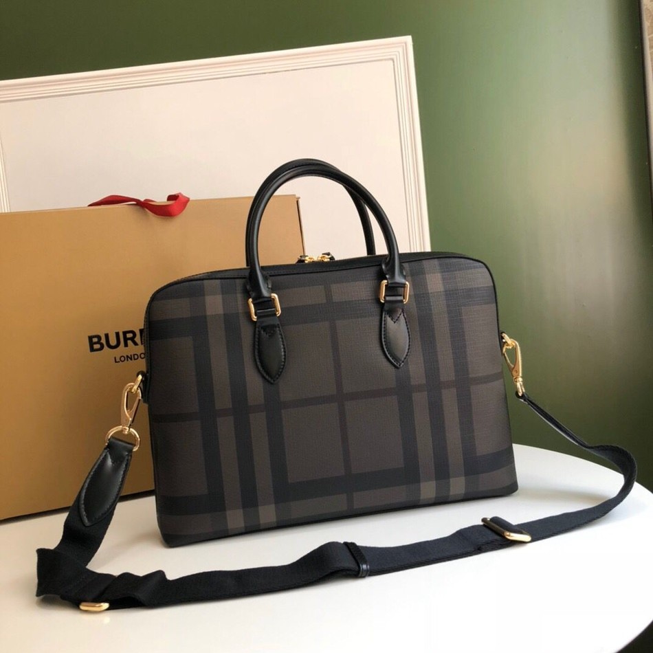 Burberry Check Panel Men s Briefcase