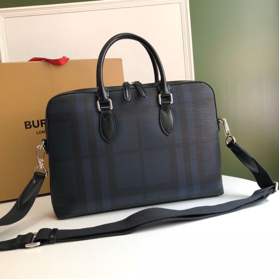 Burberry Check Panel Men s Briefcase