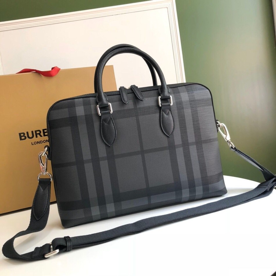 Burberry Check Panel Men s Briefcase