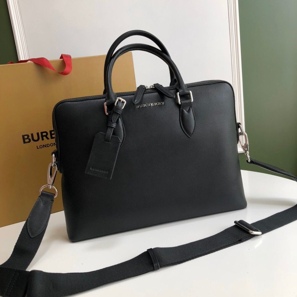 Burberry London leather document bag briefcase