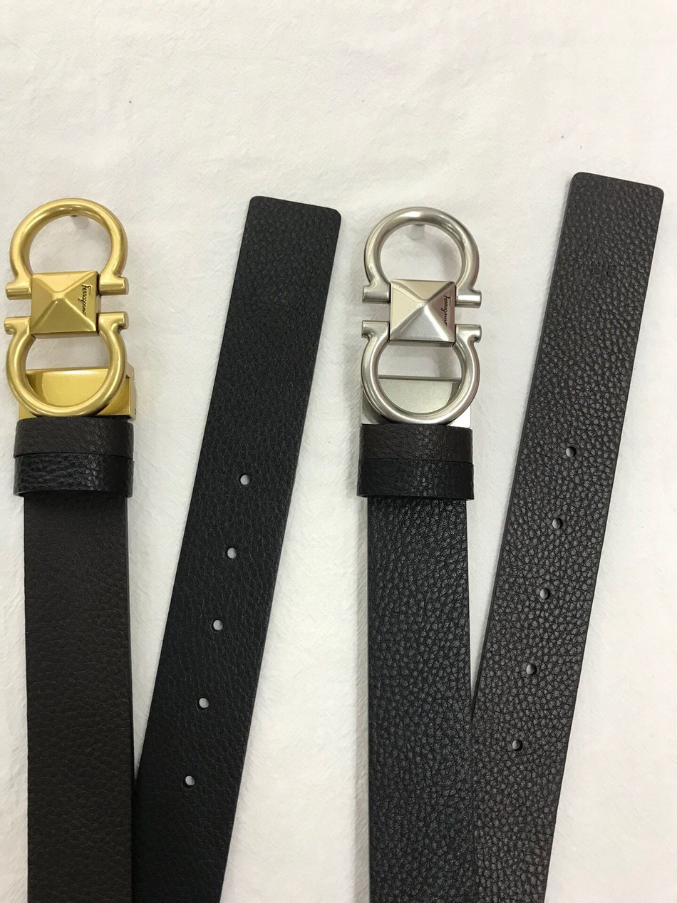 Salvatore Ferragamo leather Grained 3.5cm belt