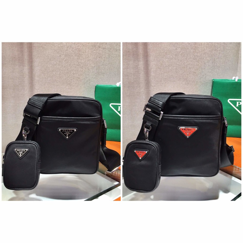 Prada Nylon and Saffiano Leather Bag with Strap 2VH112