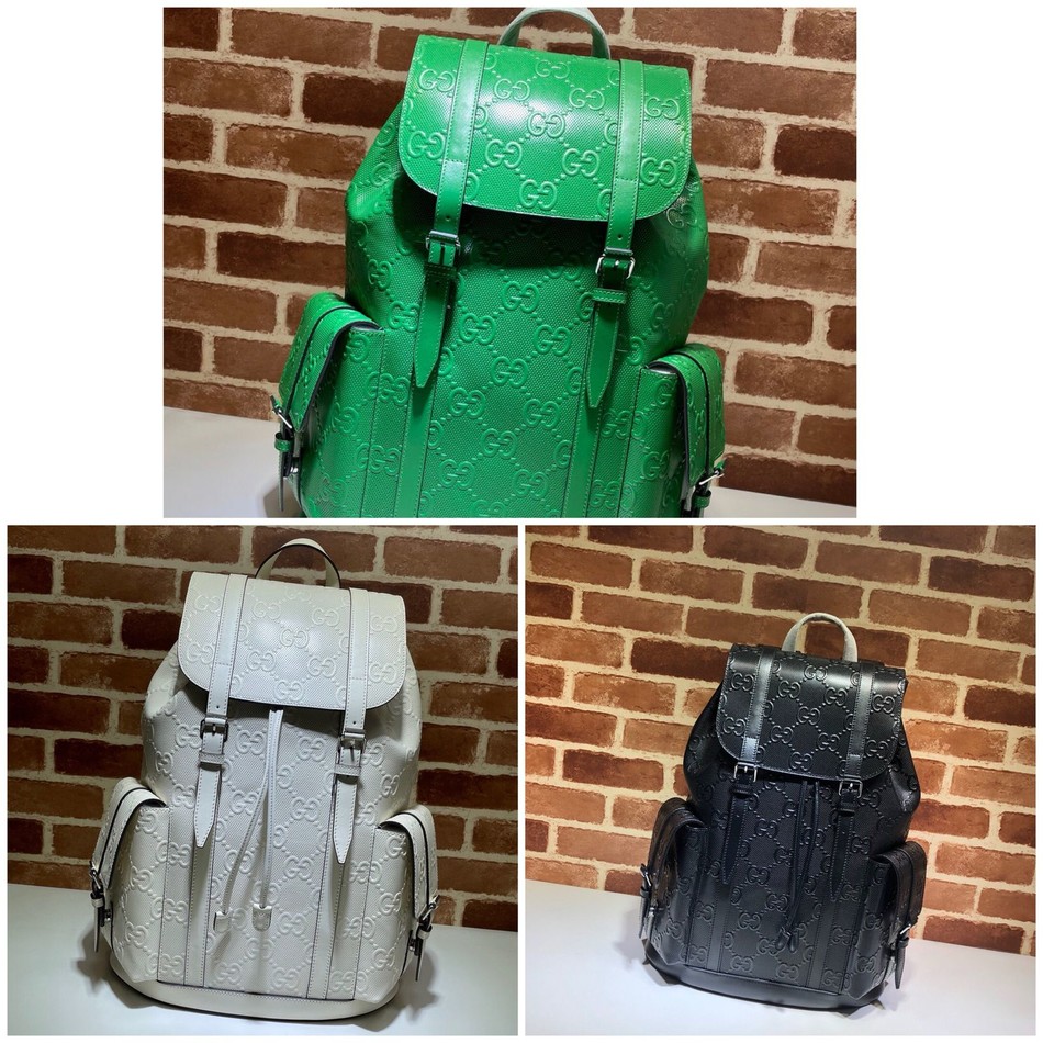 Gucci GG print embossed backpack