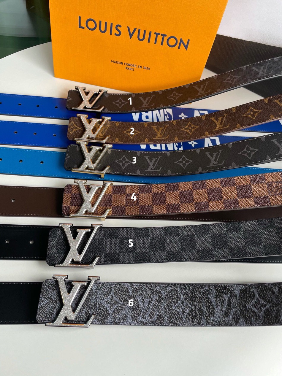 Louis Vuitton Monogram Eclipse canvas SHAPE40mm Reversible belt