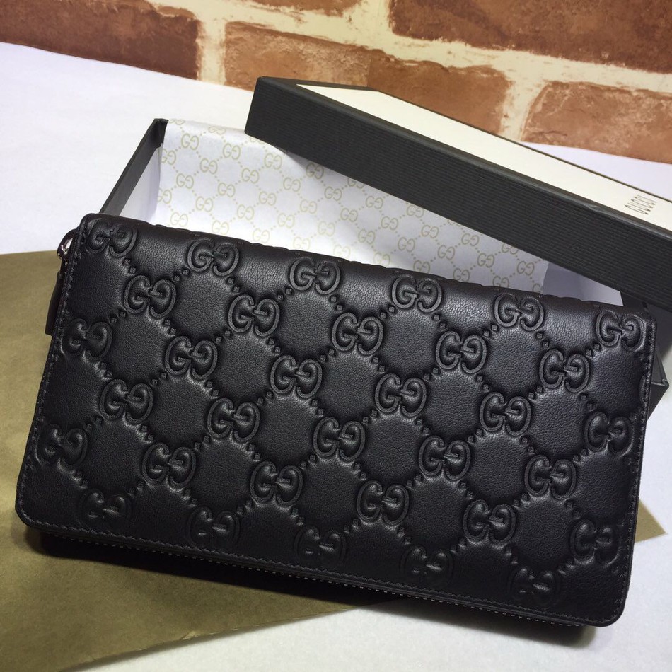 Gucci Signature leather full zip wallet 307987