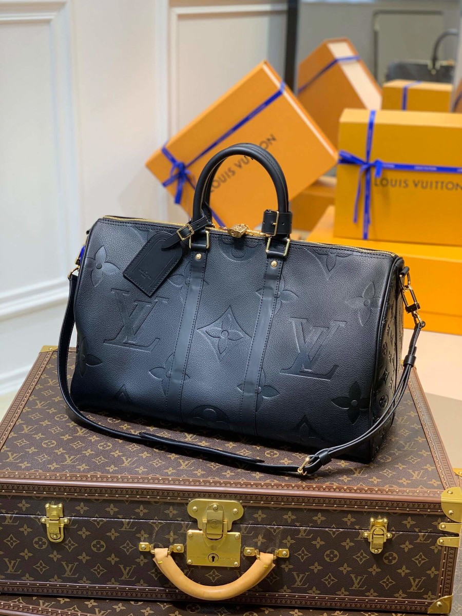 Louis Vuitton Keepall Bandoulière 45 Travel Bag M45532 Black