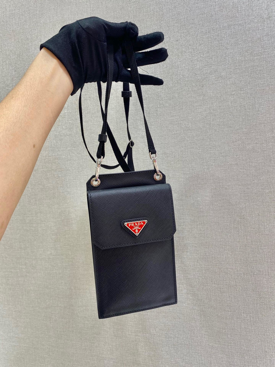 Prada Full leather mobile phone bag 2VZ068 red triangle label