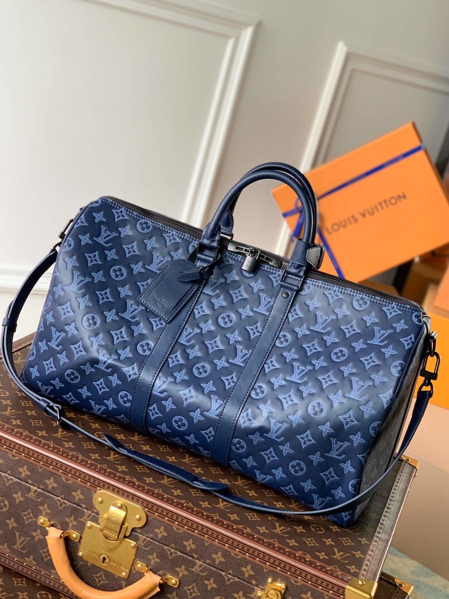 Louis Vuitton Keepall Bandoulière 50 travel bag M45731 blue