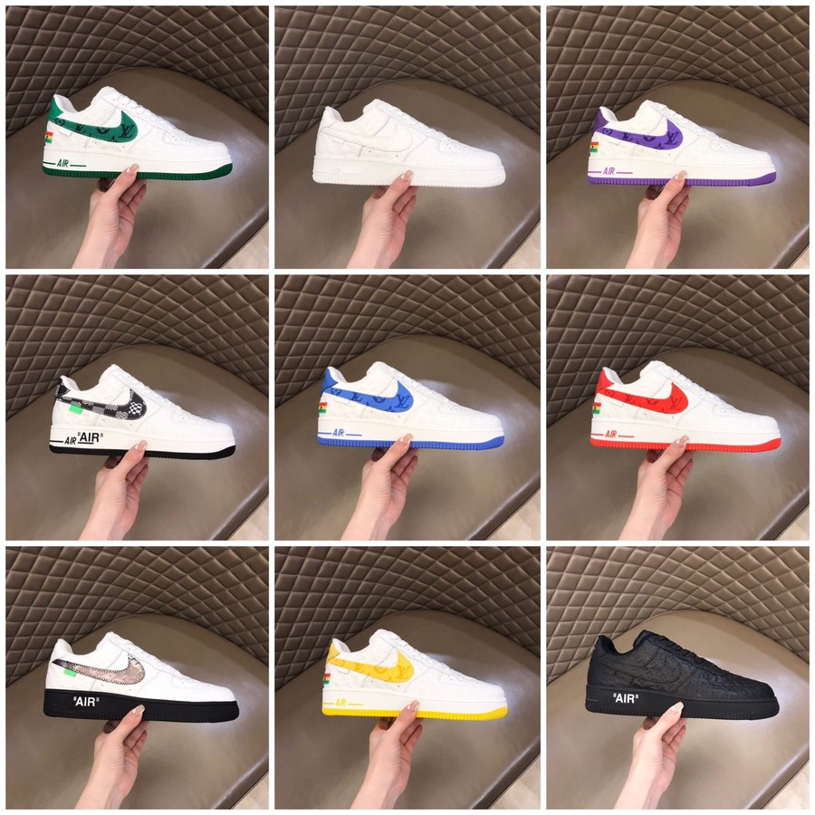 Louis Vuitton OFF-WHITE x Nike Tripartite Joint Men s Casual Sneakers