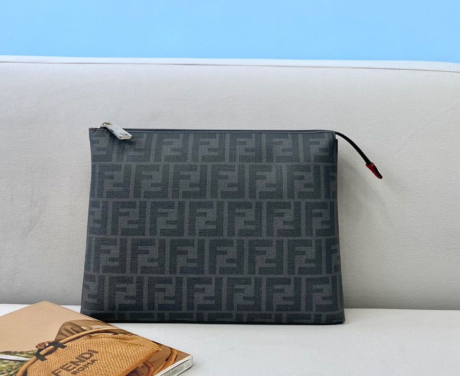 Fendi Classic FF Jacquard Clutch 687