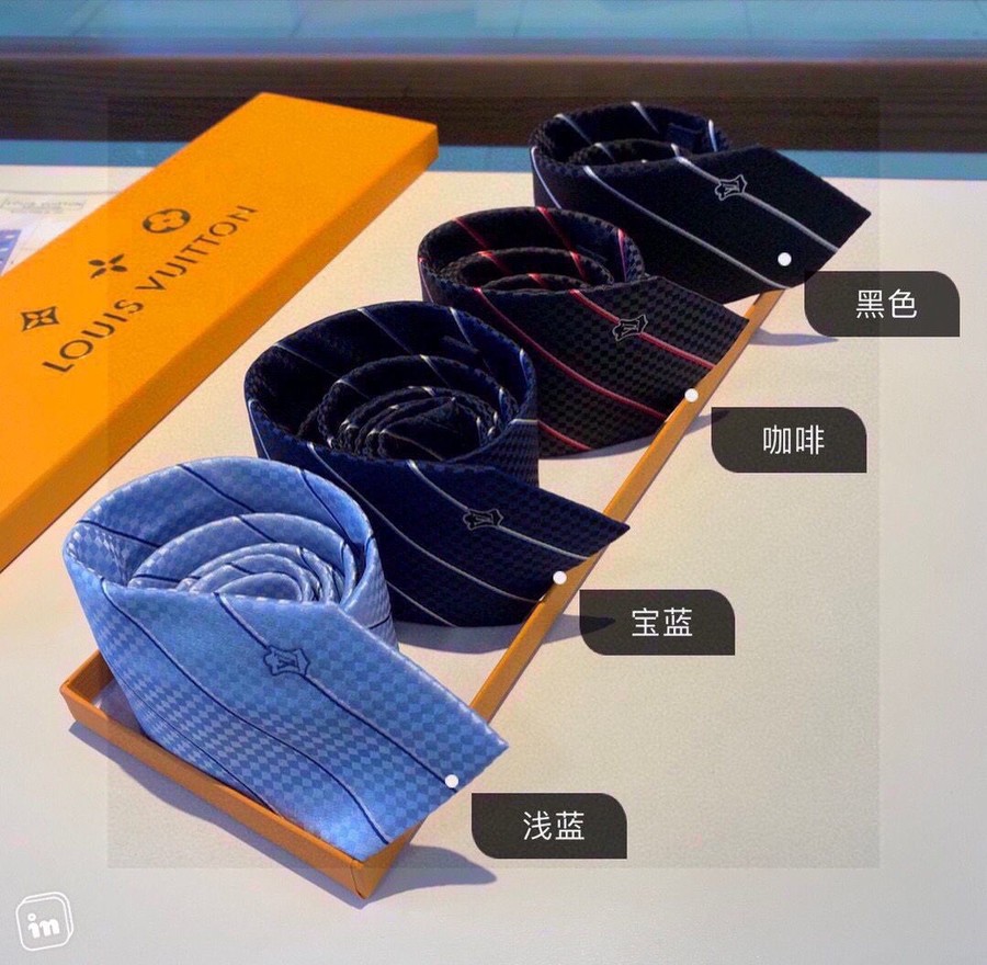 Louis Vuitton 100% top jacquard silk ECU tie