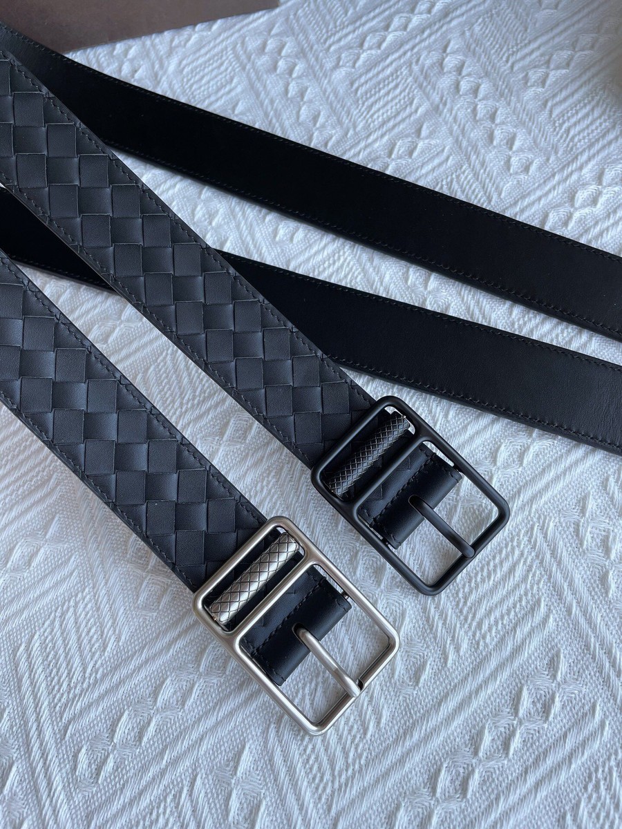 Bottega Veneta Cowhide hand-woven men s 3.5cm belt