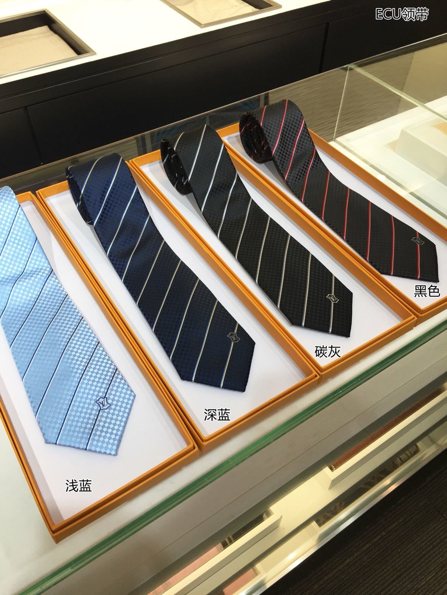 Louis Vuitton 100% top jacquard silk ECU tie M70176 M78758 M78756