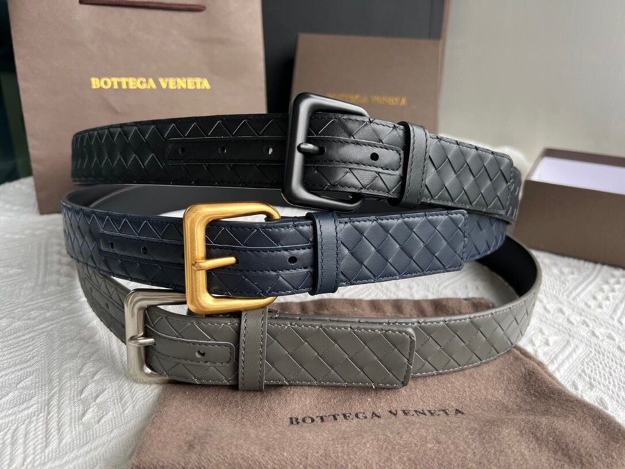 Bottega Veneta Retro style metal buckle men s 3.5cm belt