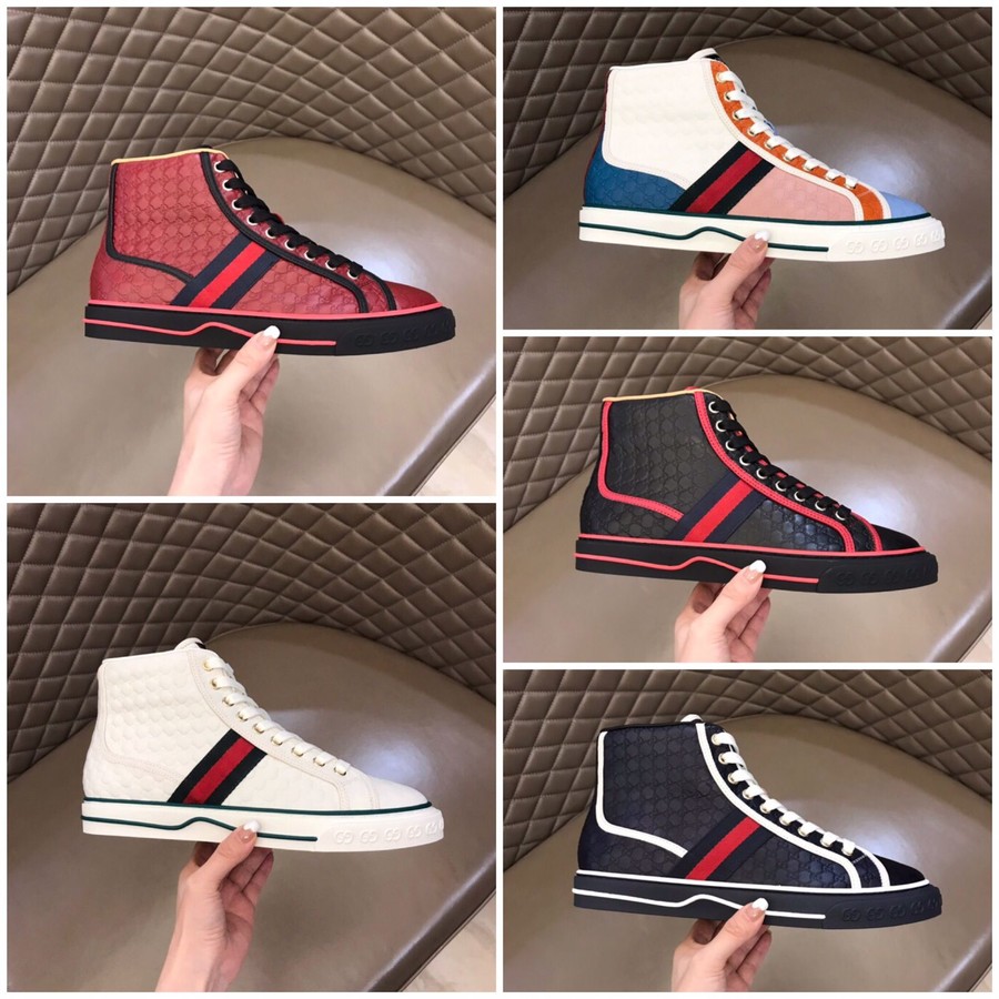Gucci Tennis 1977 series leather High Top series