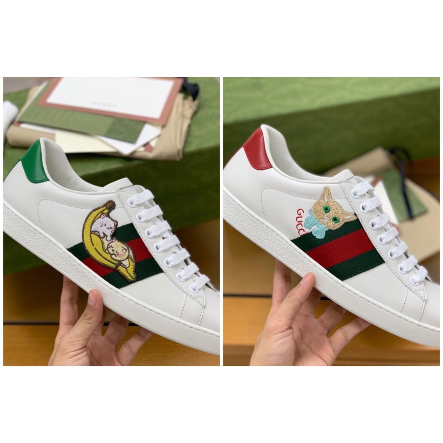 Gucci Soft and comfortable calfskin white shoes