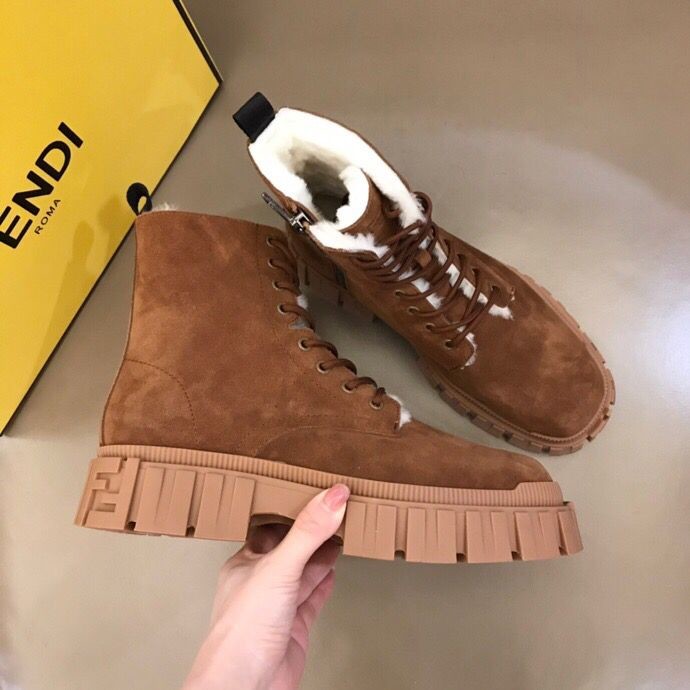 Fendi Force Men s Fur and Wool High Top Boots