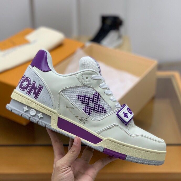 Louis Vuitton Calfskin men s sports running shoes