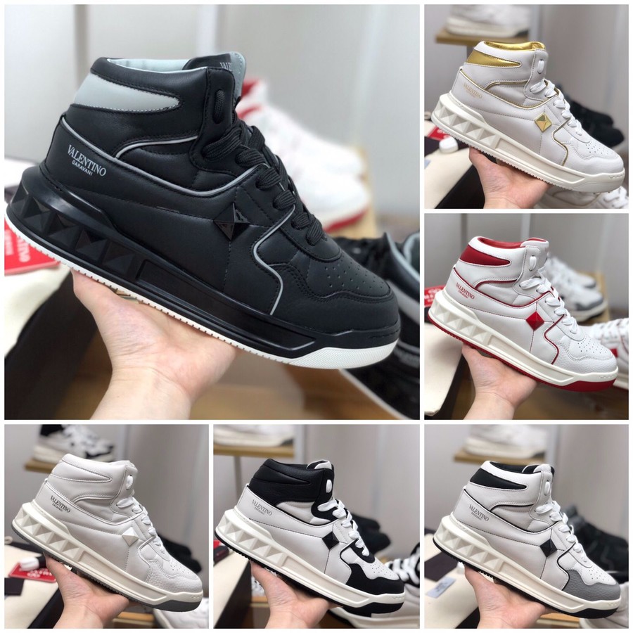 Valentino Garavani cowhide VLTN screen printing Logo High Top sneakers