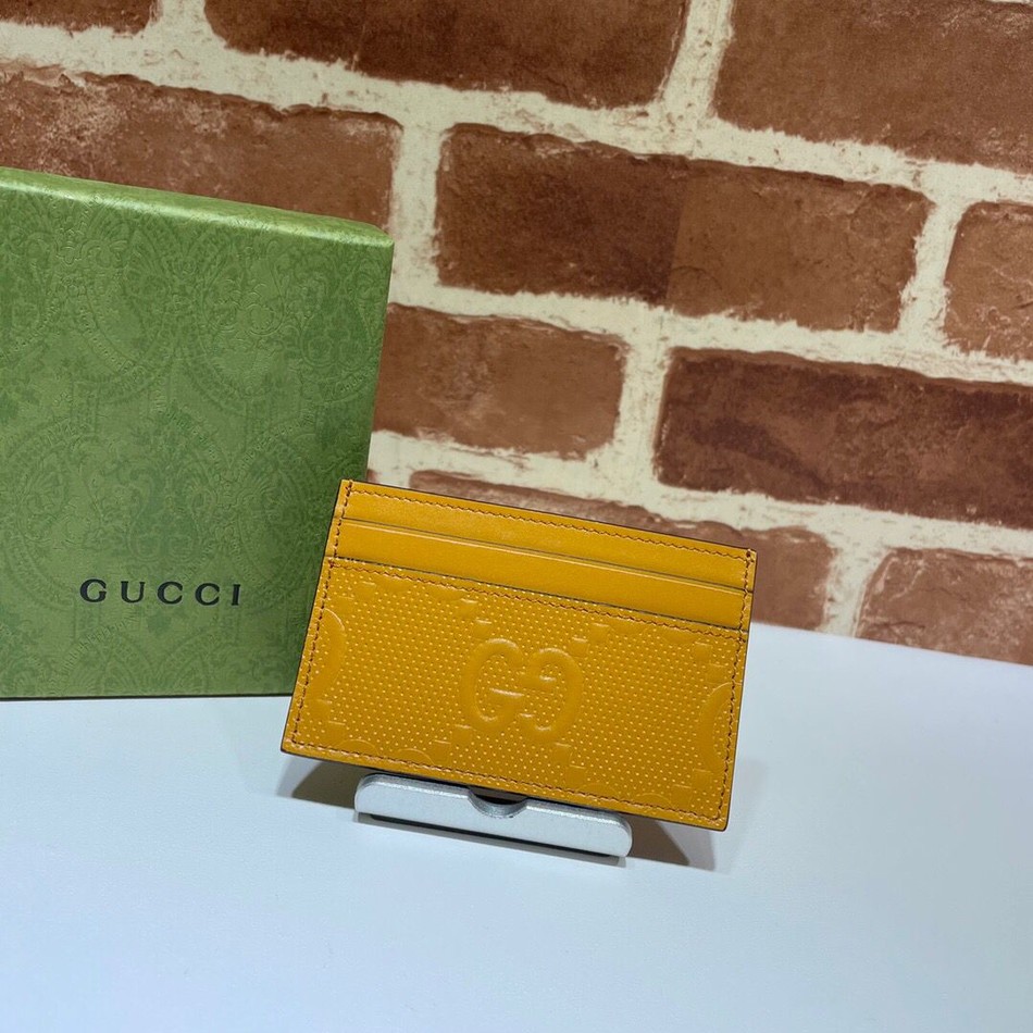 Gucci GG print embossed card holder