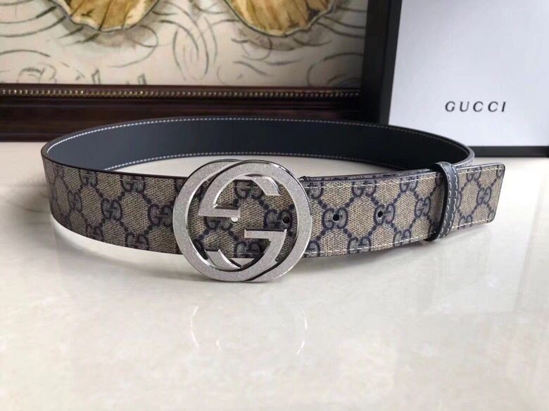 Gucci Men s PVC GG stainless steel metal buckle 38mm belt