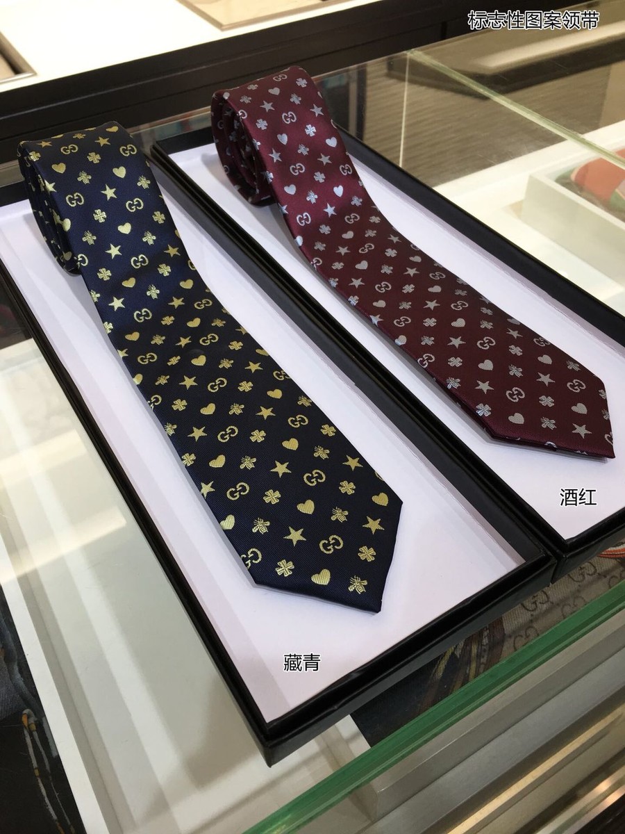 Gucci Jacquard silk iconic pattern tie
