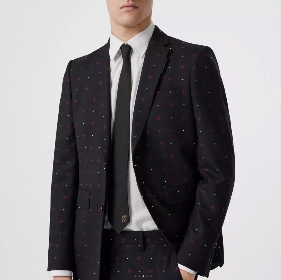 Burberry Jacquard silk B logo tie