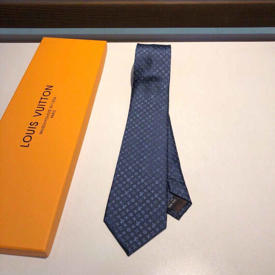 Louis Vuitton Jacquard silk handmade Monogram tie